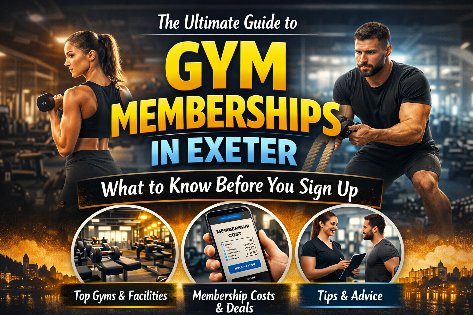Ultimate guide to gym memberships in Exeter - tips, costs, and best gyms before signing up