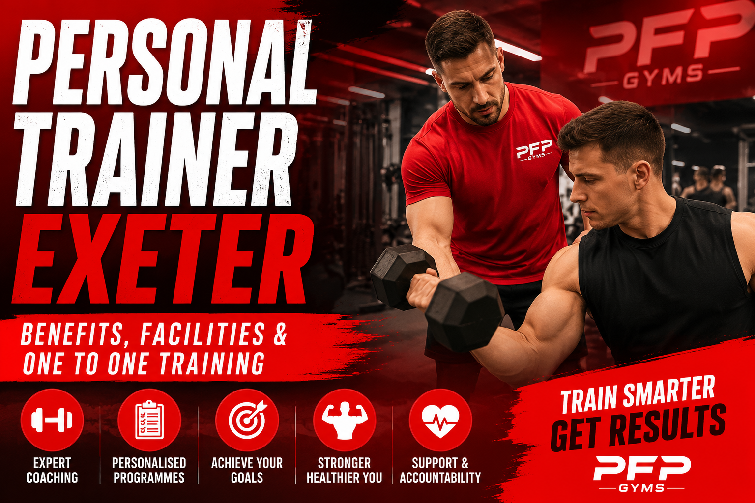 Personal Trainer Exeter at PFP Gyms offering one to one personal training Exeter with expert coaching and premium gym facilities